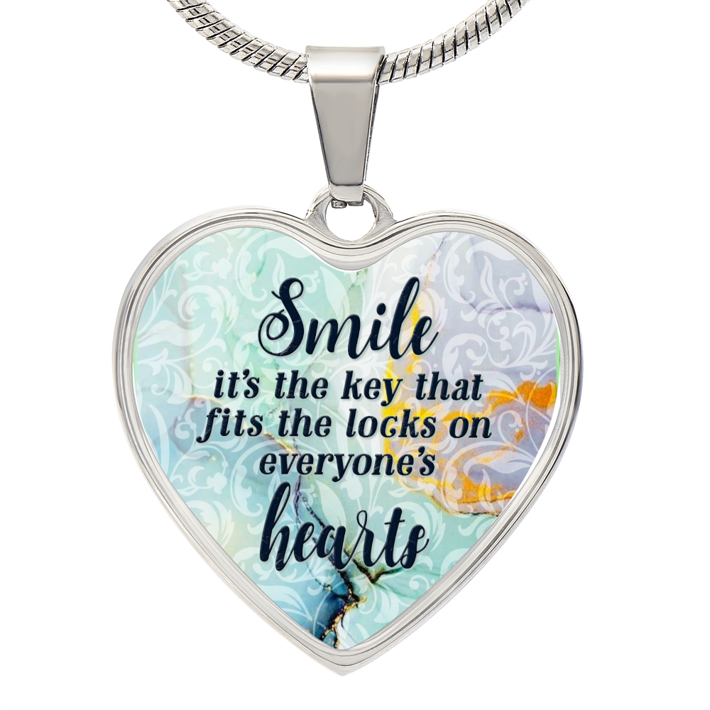 Smile Beautiful snake chain sturdy with beautiful heart pendant