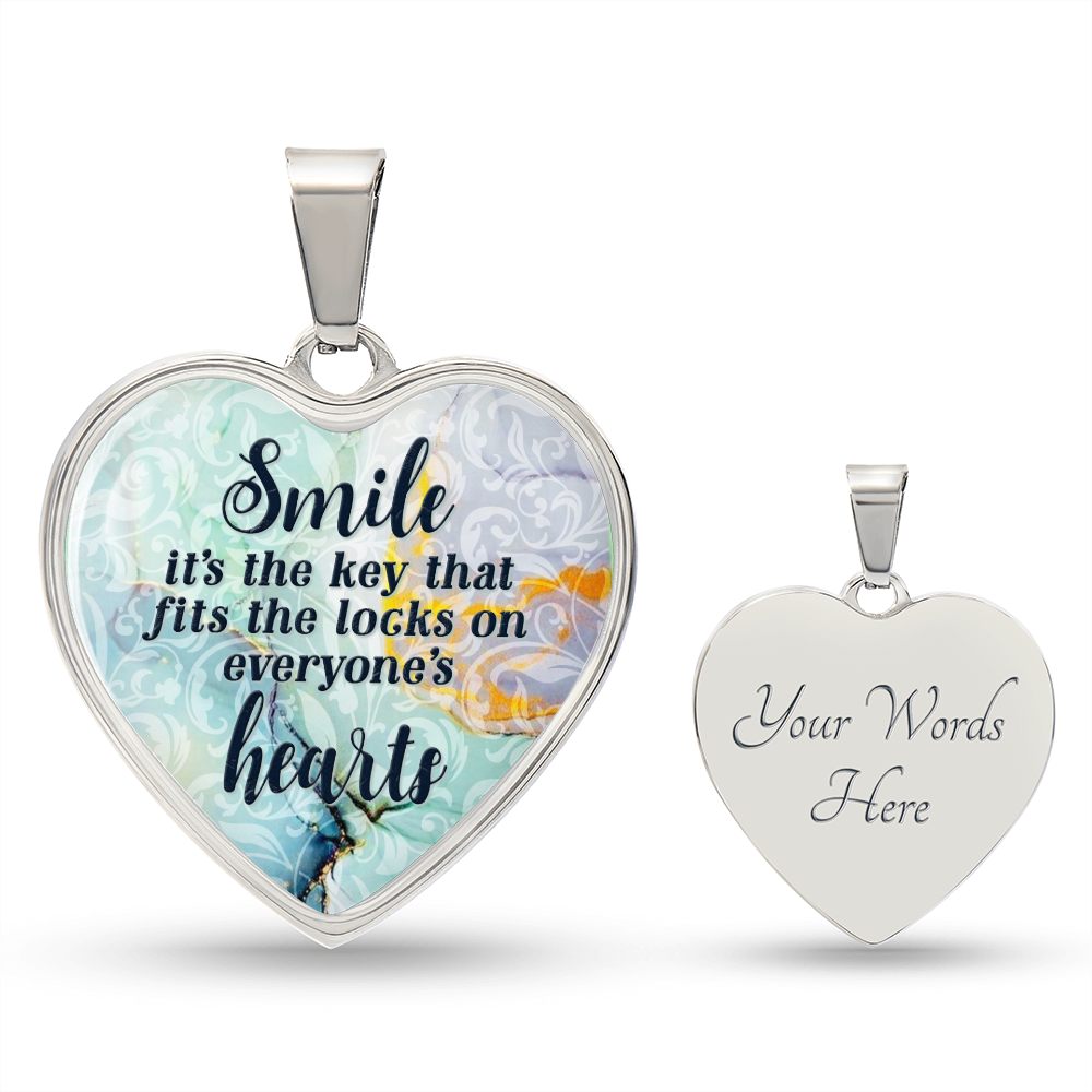 Smile Beautiful snake chain sturdy with beautiful heart pendant