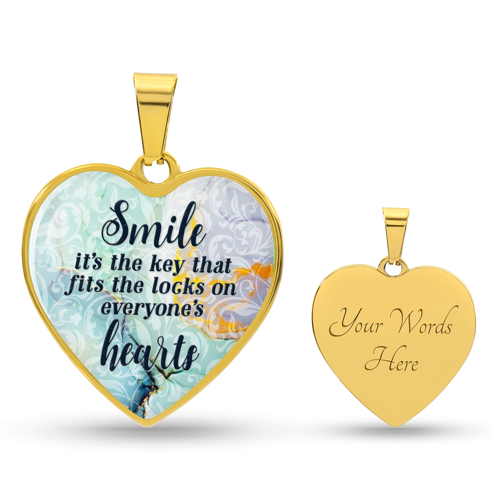 Smile Beautiful snake chain sturdy with beautiful heart pendant