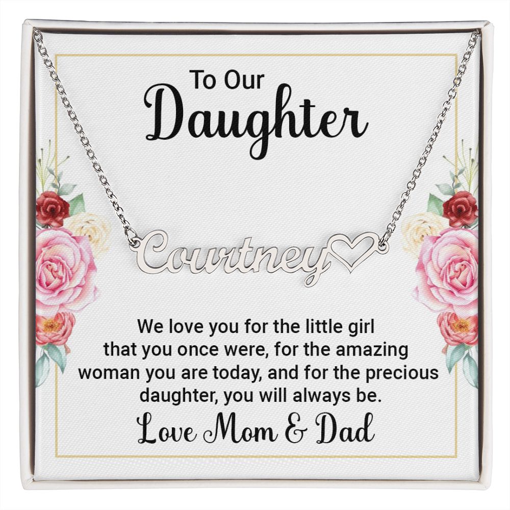 Name Necklace with beautiful personal message