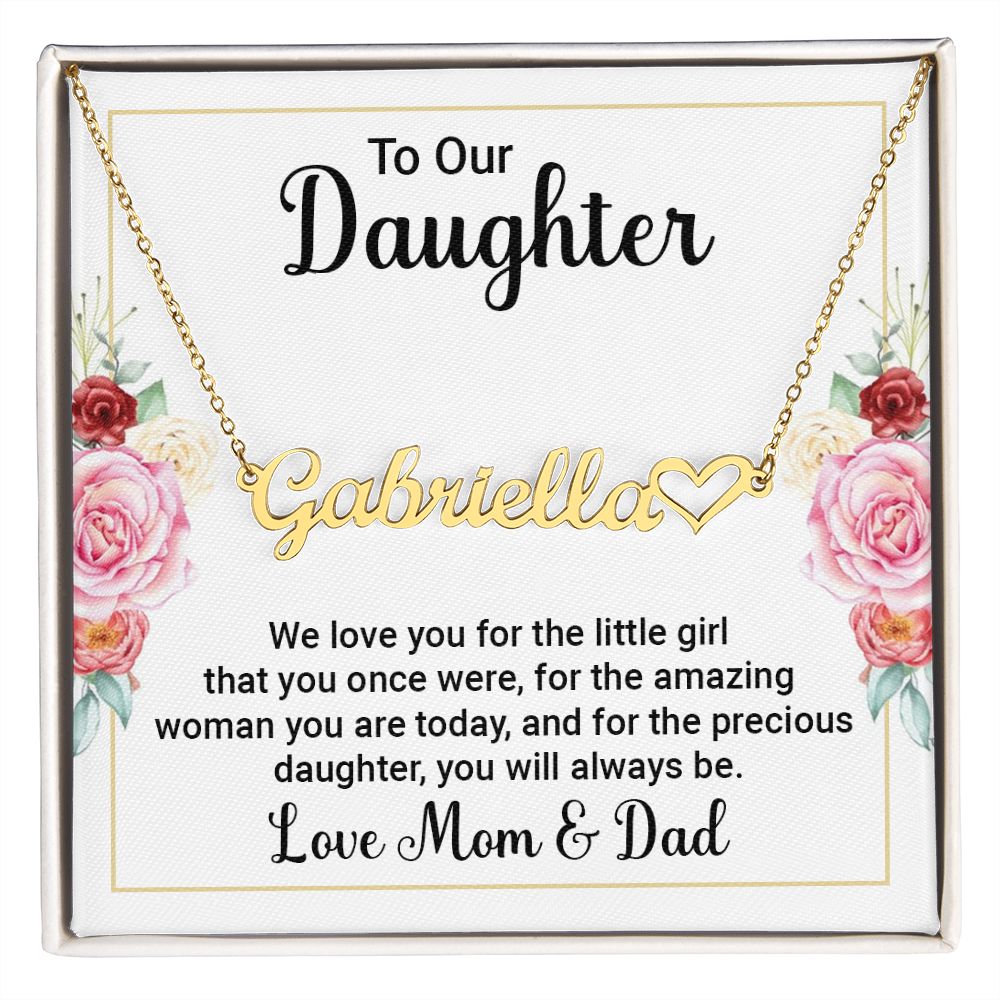 Name Necklace with beautiful personal message