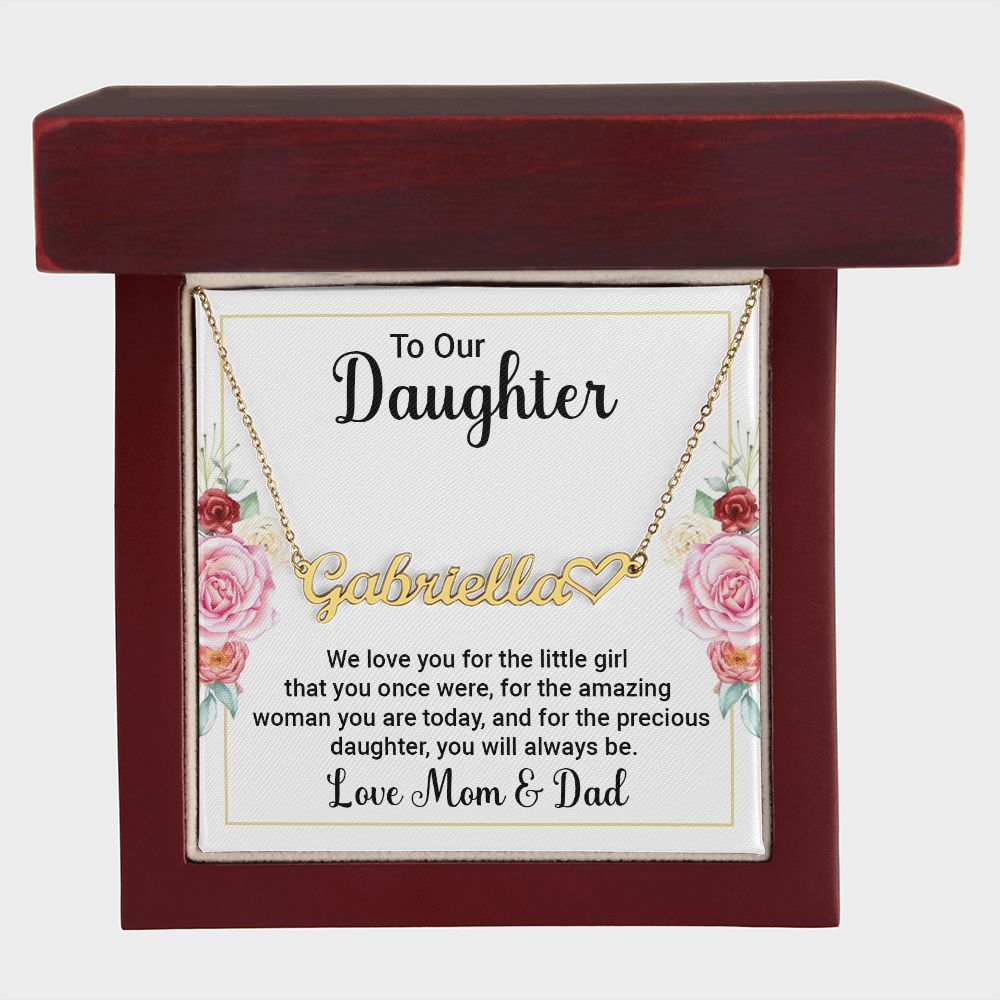 Name Necklace with beautiful personal message