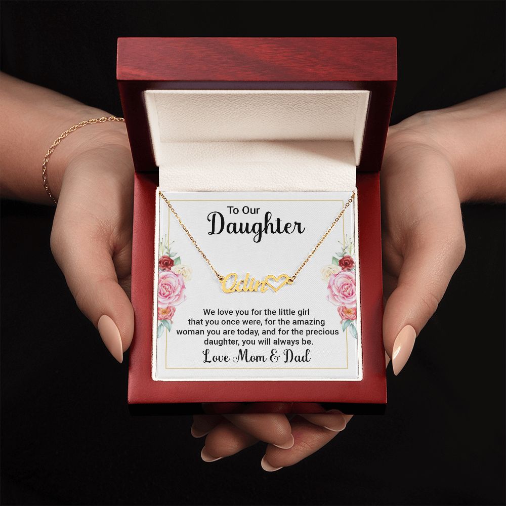 Name Necklace with beautiful personal message