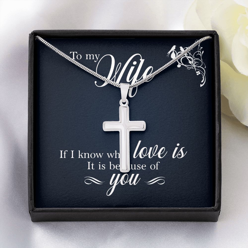 If I know what love is Wear your faith proudly with this stunning artisan-crafted Stainless Steel Cross Necklace.