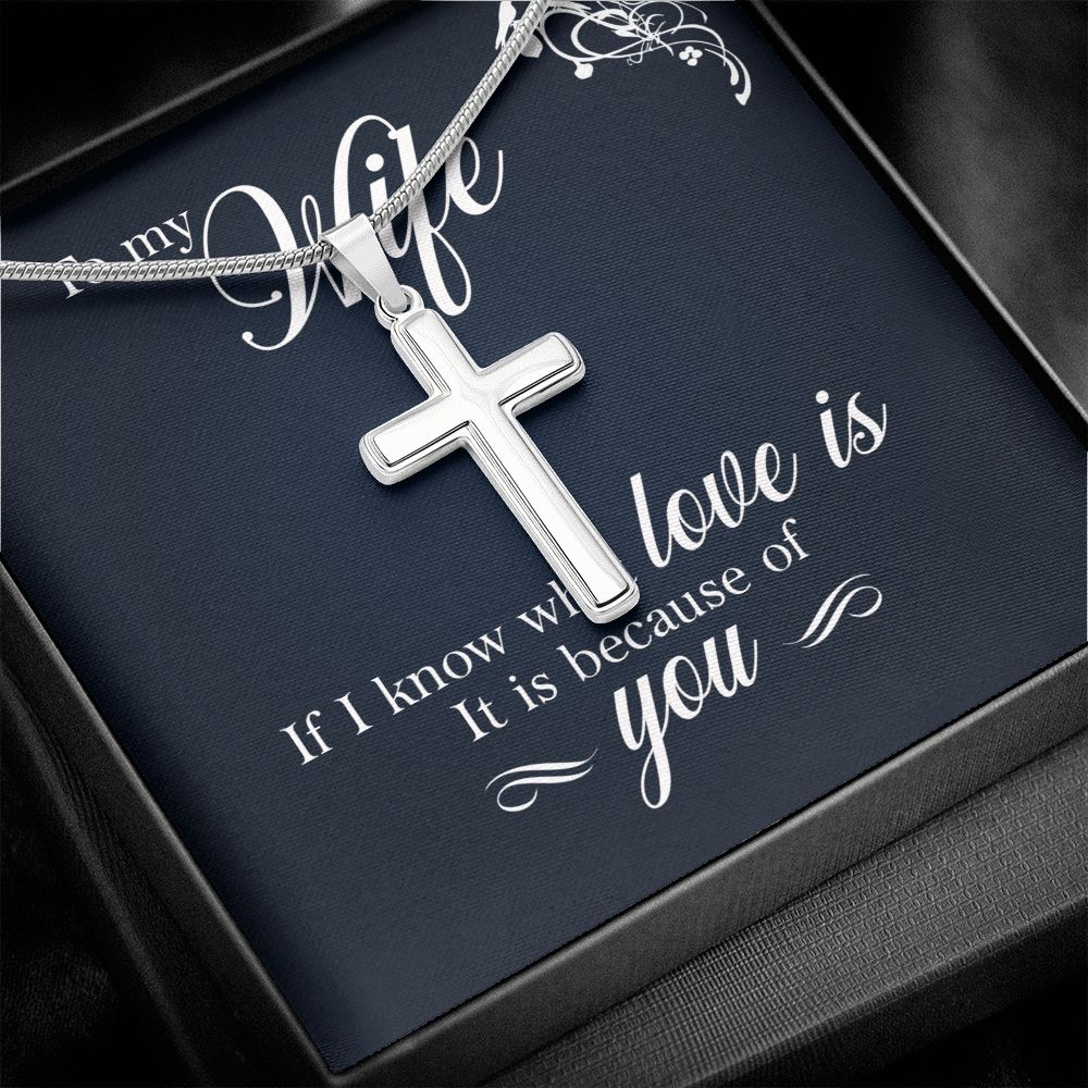 If I know what love is Wear your faith proudly with this stunning artisan-crafted Stainless Steel Cross Necklace.