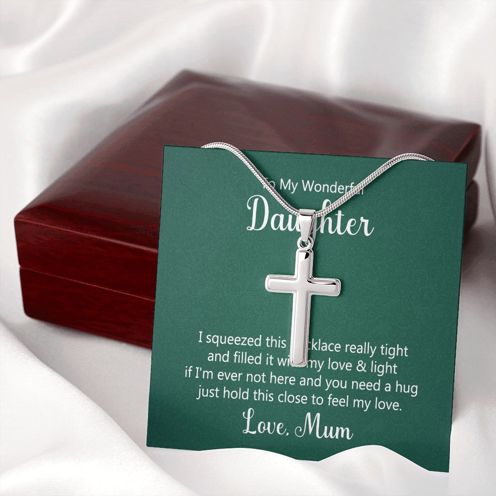 To my wonderful daughter - I squeezed this necklace Stainless steel necklace perfect for gift
