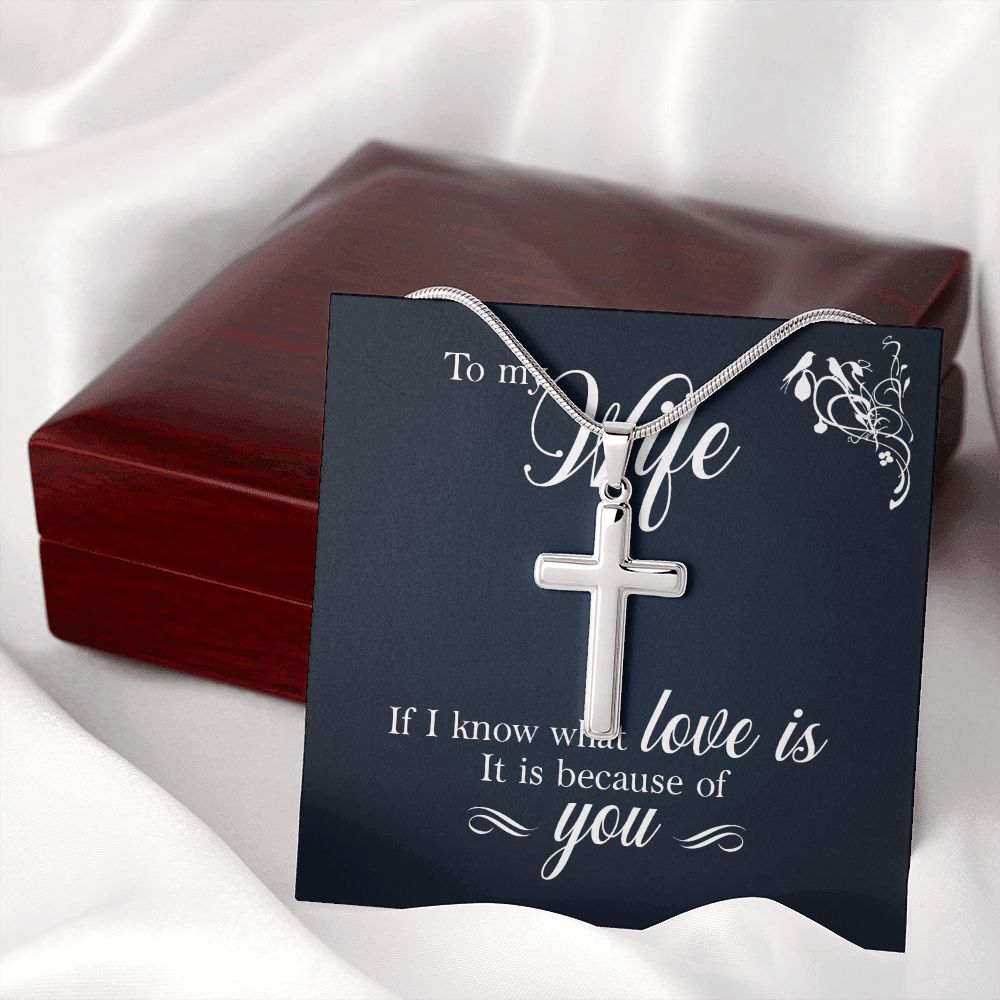 If I know what love is Wear your faith proudly with this stunning artisan-crafted Stainless Steel Cross Necklace.