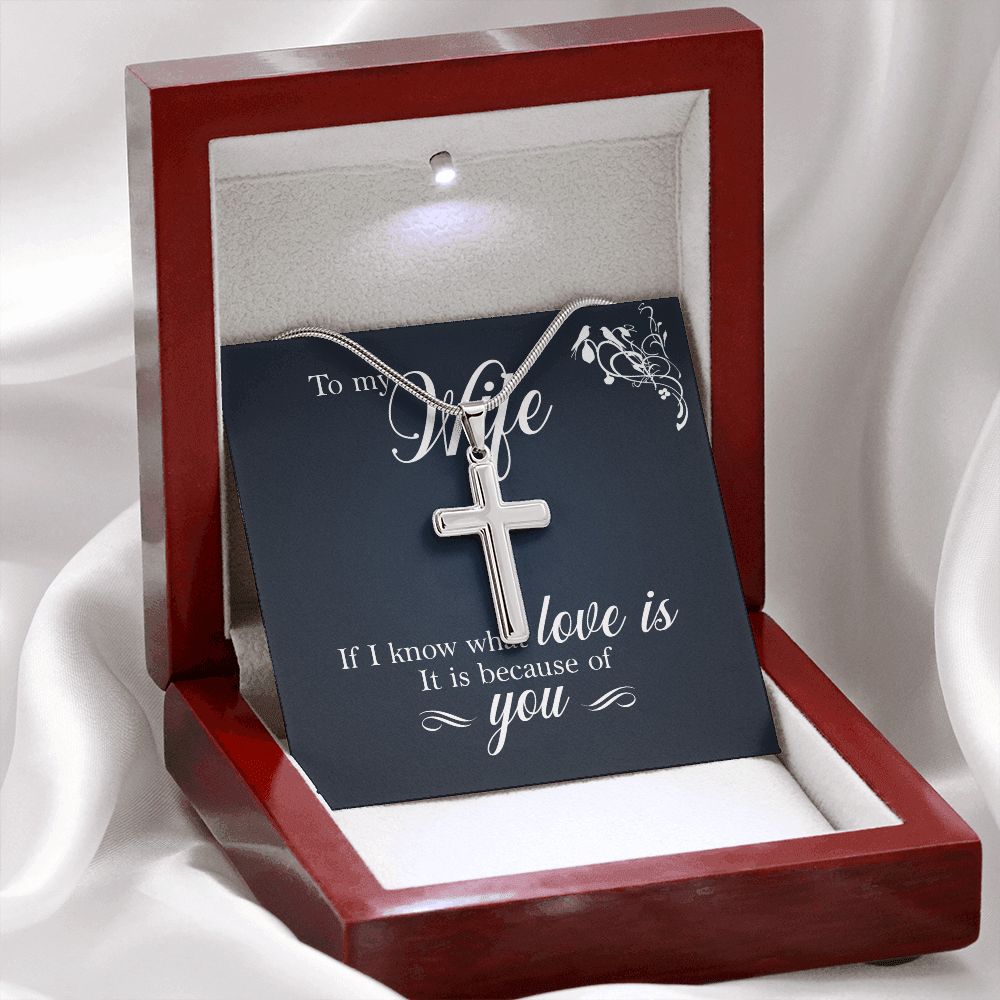 If I know what love is Wear your faith proudly with this stunning artisan-crafted Stainless Steel Cross Necklace.