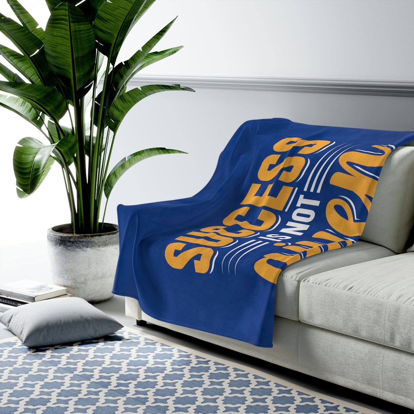 Success is not given its earned motivational blanket - Velveteen Plush Blanket