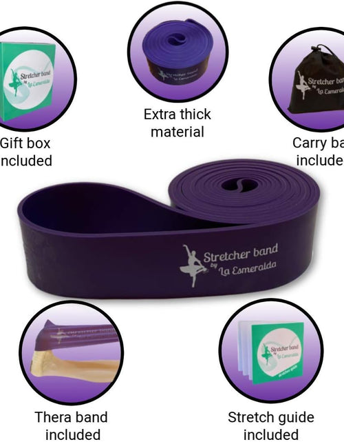 Load image into Gallery viewer, Stretch Bands Set of 2 for Ballet, Dancers, Gymnastics .Resistance Bands to Improve Flexibility, Splitting and Strenght. 3 Colors, Gift Box, Instruction Booklet, Carry Bag Including.
