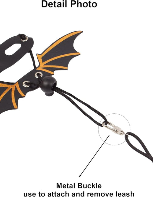 Load image into Gallery viewer, Bearded Dragon Leash Harness, 3 Size Pack Leather Wing Lizard Harness with Removable Lizard Leash for Bearded Dragon Lizard Reptiles (Black)
