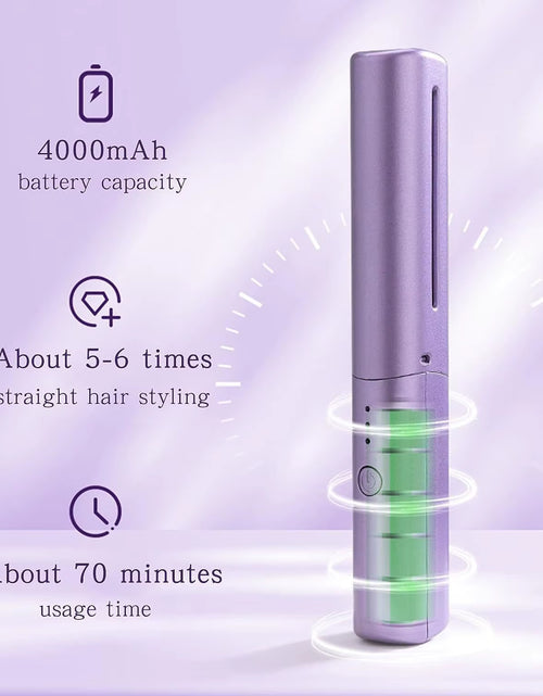 Load image into Gallery viewer, GlamWave Pro – Portable Wireless Heated Hair Straightener &amp; Curler Brush
