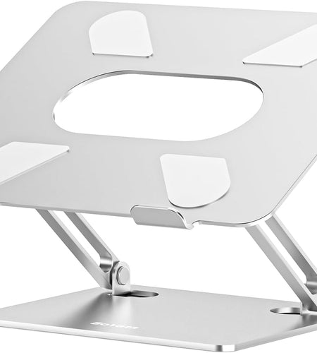 Laptop Stand, Laptop Holder, Multi-Angle Stand with Heat-Vent, Adjustable Notebook Stand for Laptop up to 17 Inches, Compatible for Macbook Pro/Air, Surface Laptop, and so on (Silver)