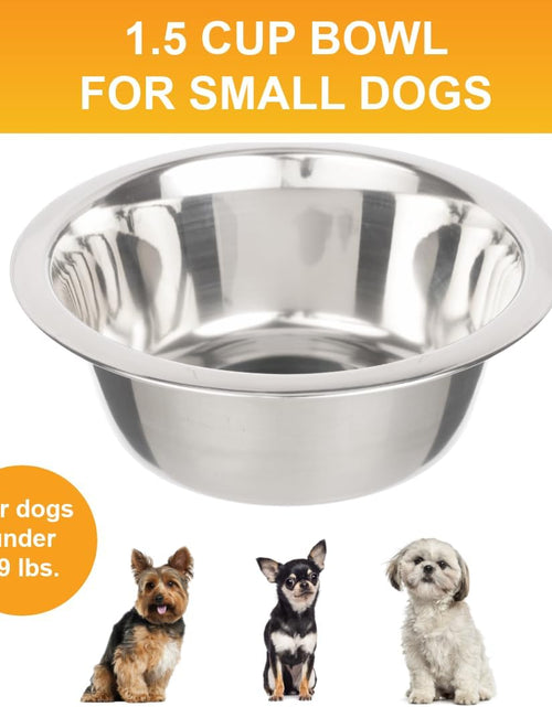 Load image into Gallery viewer, Stainless Steel Dog and Cat Bowls (2 Pack) Neater Feeder Deluxe or Express Extra Replacement Bowl (Metal Food and Water Dish) (1.5 Cup Deep)
