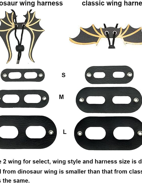 Load image into Gallery viewer, Bearded Dragon Leash Harness, 3 Size Pack Leather Wing Lizard Harness with Removable Lizard Leash for Bearded Dragon Lizard Reptiles (Black)
