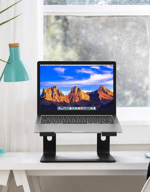 Load image into Gallery viewer, LS03 Aluminum Laptop Stand, Ergonomic Detachable Computer Stand, Riser Holder Notebook Stand Compatible with Air, Pro, Dell, HP, Lenovo More 10-15.6" Laptops, Black
