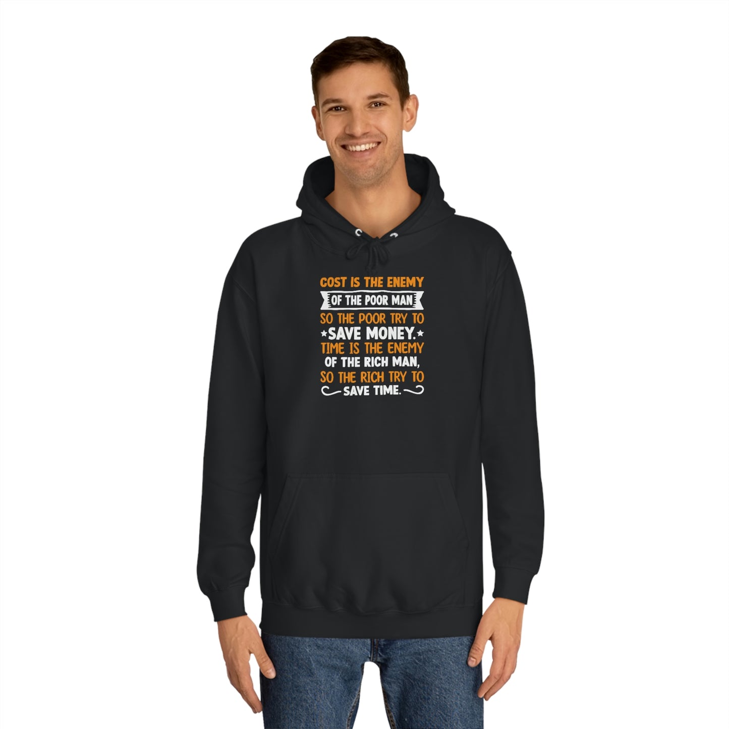 Andrew Tate Quote Hoodie: The poor try to save money, the rich save time Motivational Hoodie