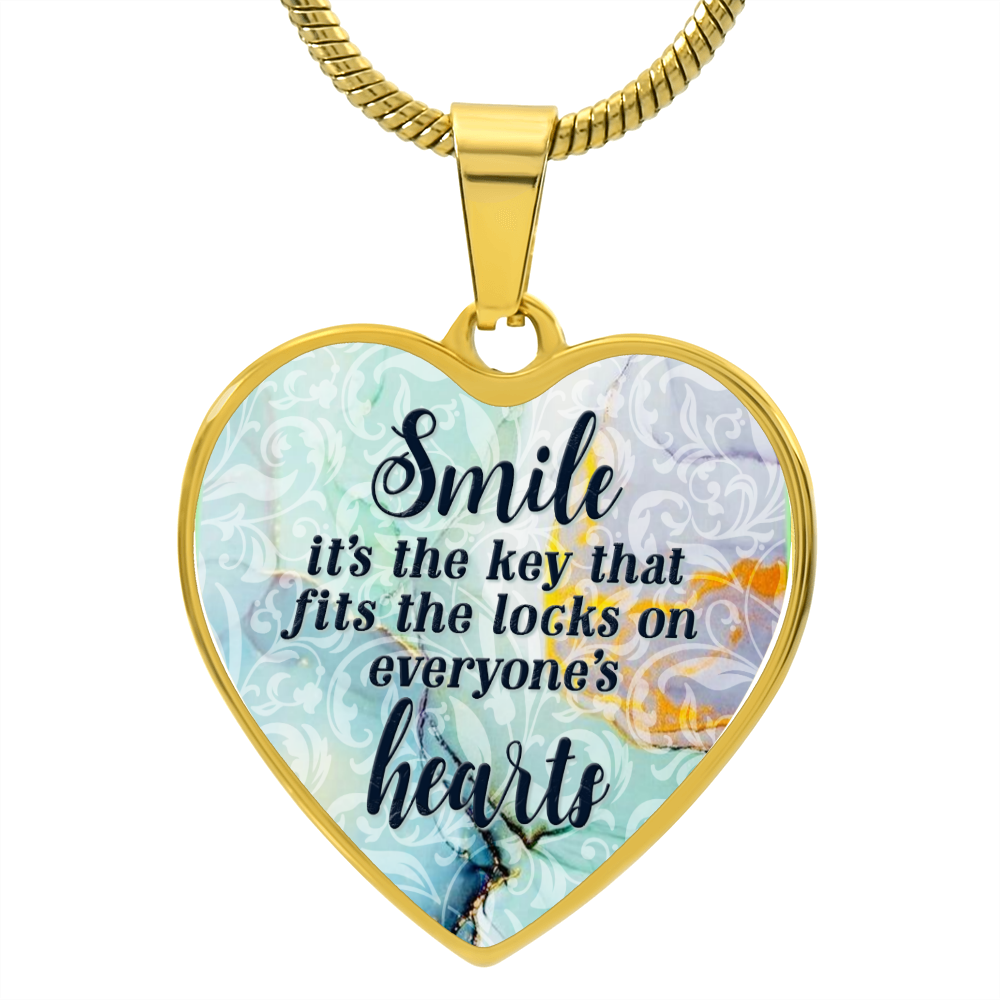 Smile Beautiful snake chain sturdy with beautiful heart pendant