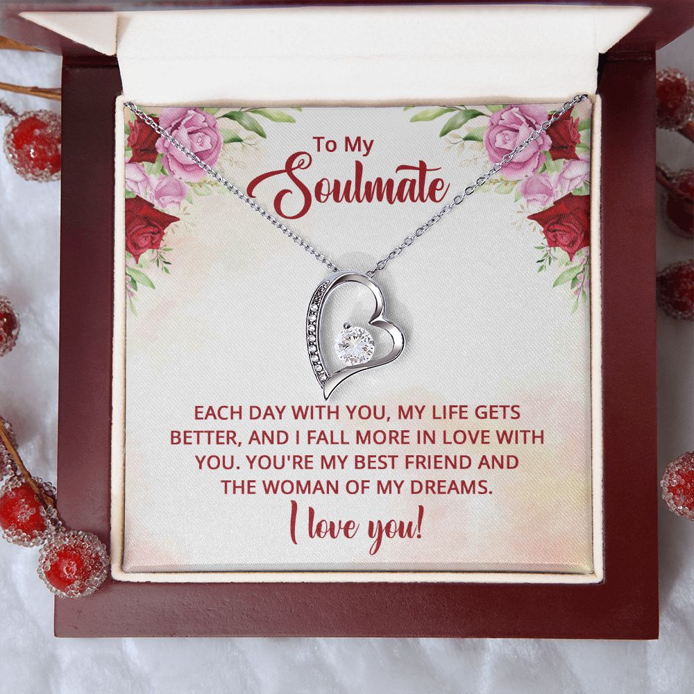 Dazzling Forever Love Necklace, the perfect gift to make her heart melt! Featuring a 6.5mm CZ crystal
