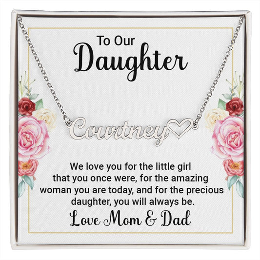 Name Necklace with beautiful personal message