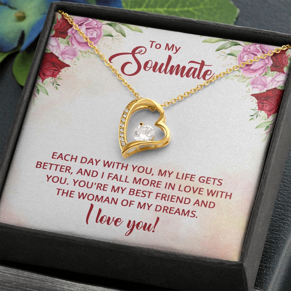 Dazzling Forever Love Necklace, the perfect gift to make her heart melt! Featuring a 6.5mm CZ crystal