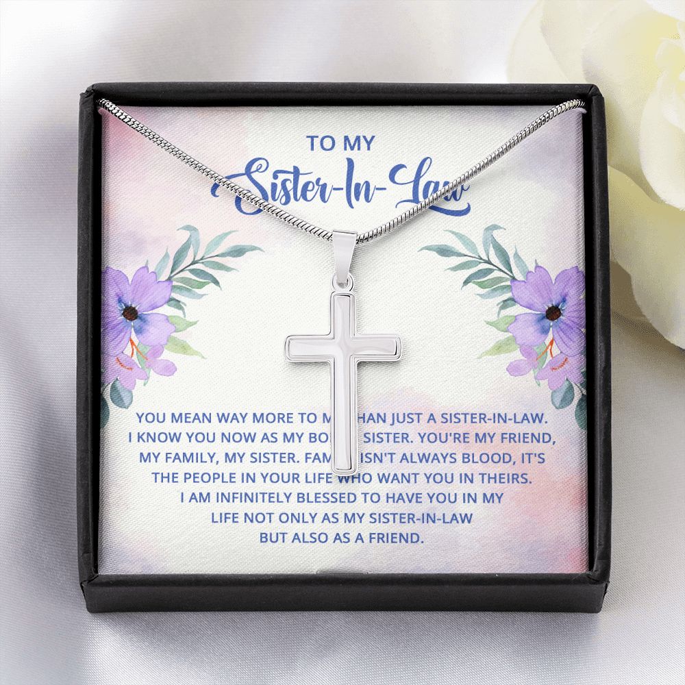 To My Sister-In-Law - I know you now as my bonus sister Stainless steel necklace perfect for gift