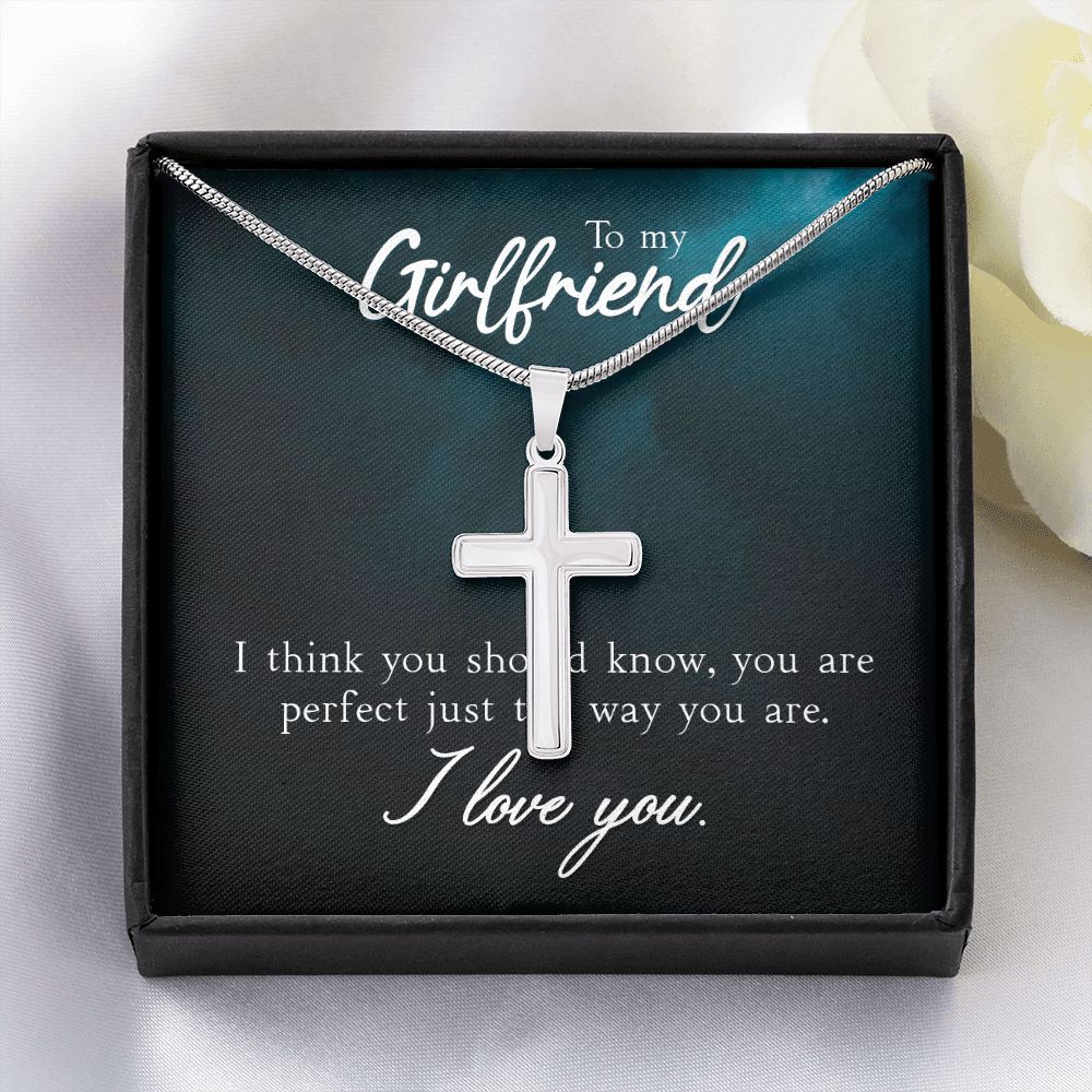 To my girlfriend-I think you should know Wear your faith proudly with this stunning artisan-crafted Stainless Steel Cross Necklace.