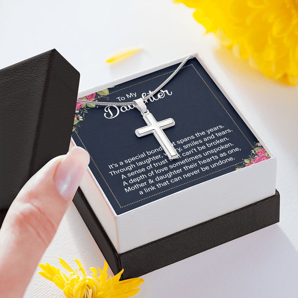 To my daughter - it's a special bond Stainless steel necklace perfect for gift