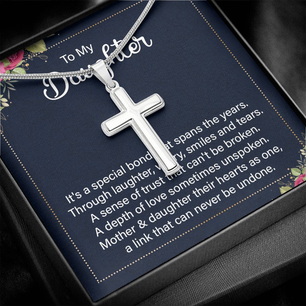 To my daughter - it's a special bond Stainless steel necklace perfect for gift