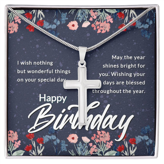 Happy Birthday Stainless steel necklace perfect for gift