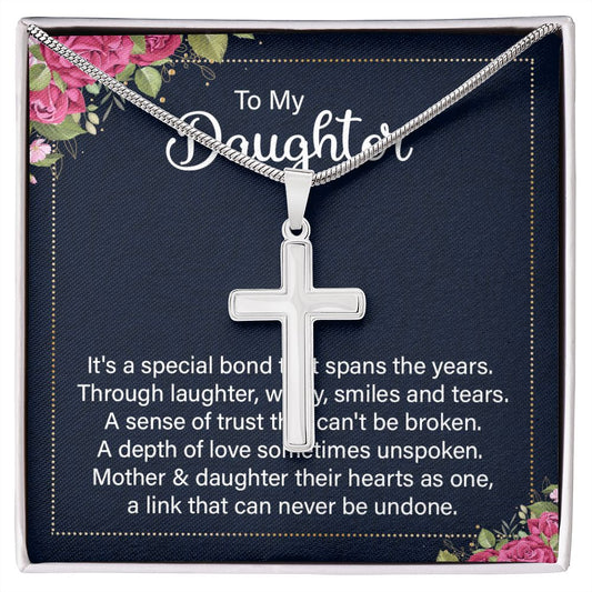 To my daughter - it's a special bond Stainless steel necklace perfect for gift