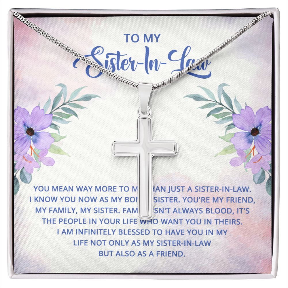 To My Sister-In-Law - I know you now as my bonus sister Stainless steel necklace perfect for gift
