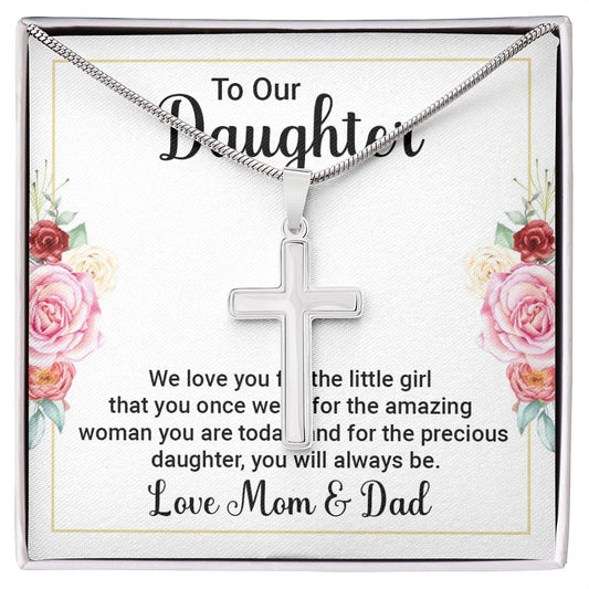 to our daughter - we love you Stainless steel necklace perfect for gift