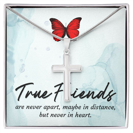 True friends Wear your faith proudly with this stunning artisan-crafted Stainless Steel Cross Necklace.