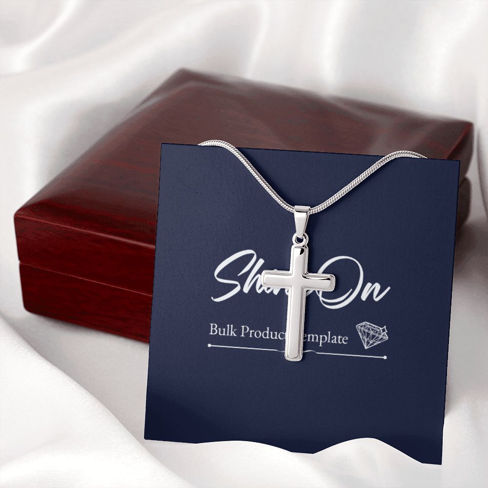 Wear your faith proudly with this stunning artisan-crafted Stainless Steel Cross Necklace.