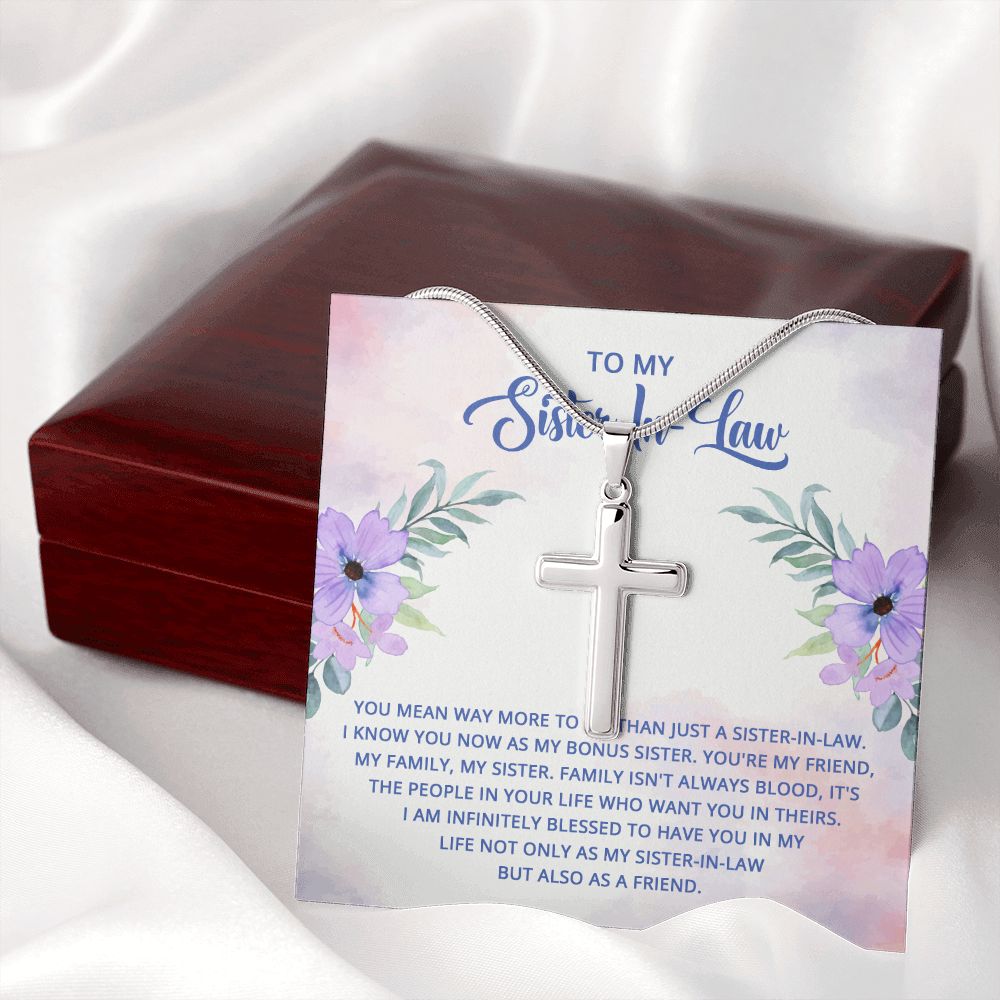 To My Sister-In-Law - I know you now as my bonus sister Stainless steel necklace perfect for gift