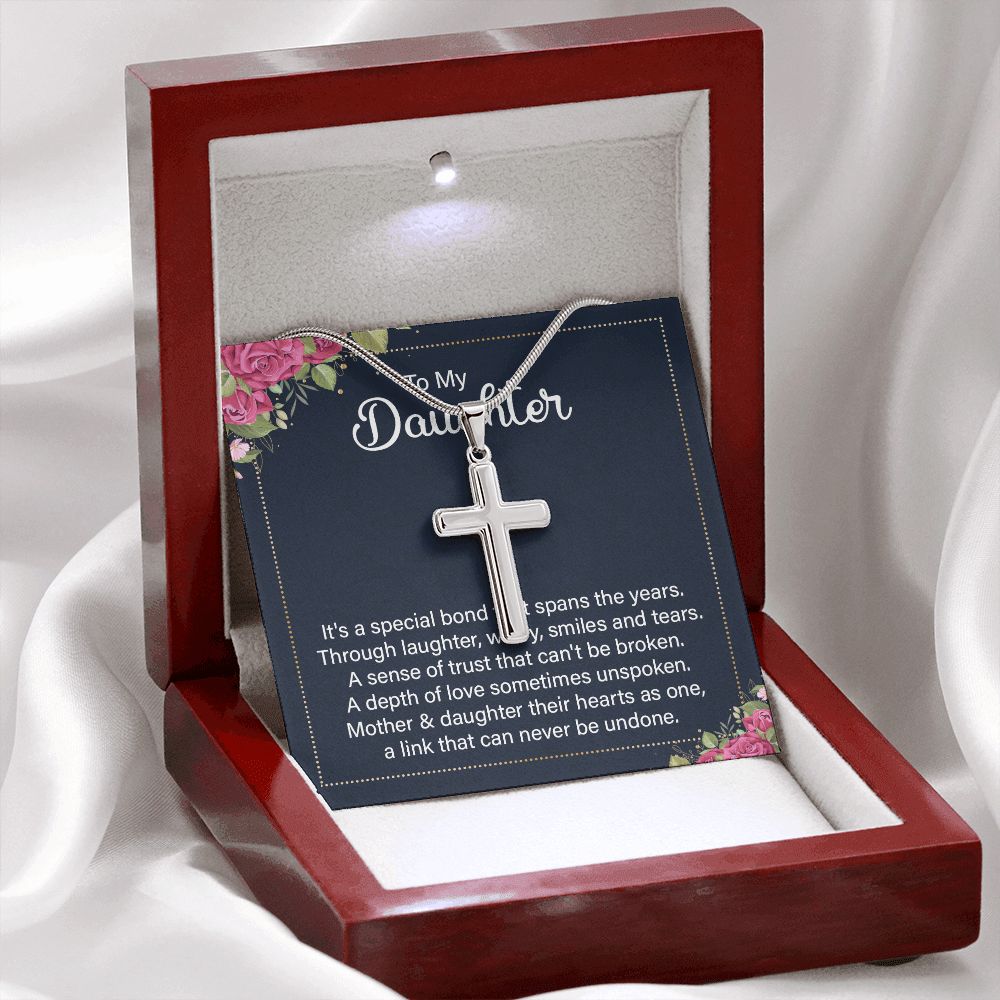 To my daughter - it's a special bond Stainless steel necklace perfect for gift
