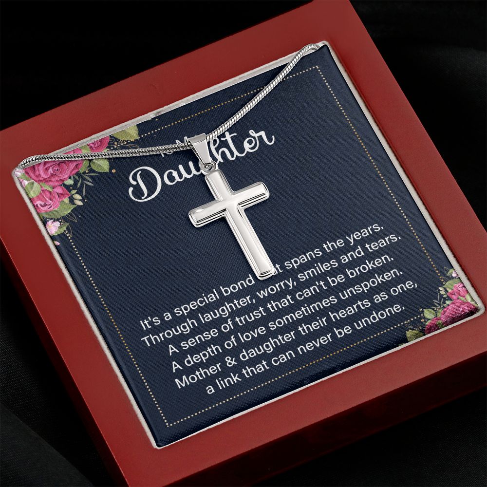 To my daughter - it's a special bond Stainless steel necklace perfect for gift