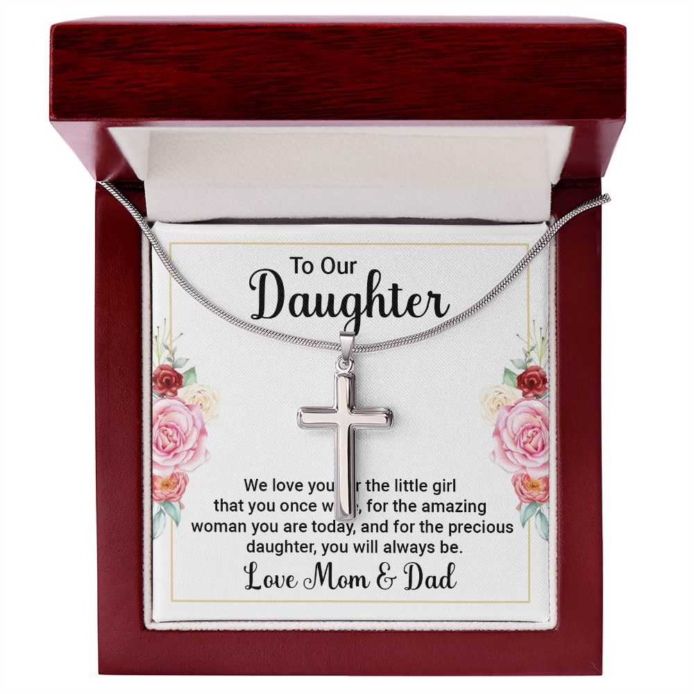 to our daughter - we love you Stainless steel necklace perfect for gift