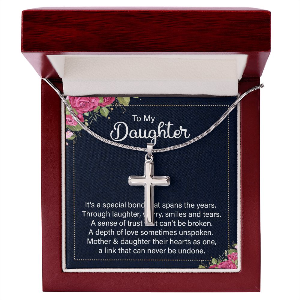 To my daughter - it's a special bond Stainless steel necklace perfect for gift